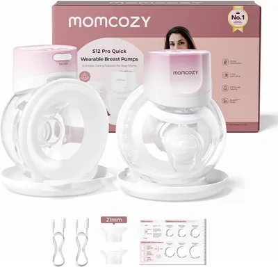 Productafbeelding van Momcozy S12 Pro elektrische borstkolf, snel, 2 stuks, roze – roze, set van 2