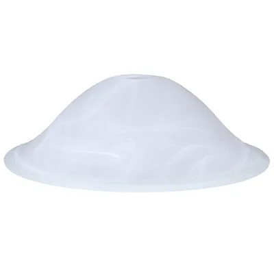 Produktbild von Lampenglas Ersatzglas Alabasterglas weiß Ø 300mm Glasschirm Leuchtenglas E27 rund