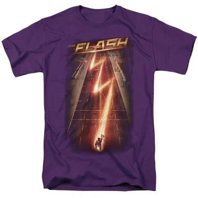Obrázok produktu pre Tričko "Avenue" s motívom seriálu The Flash, uni, pre pánov/dámy, model TV39315 (veľkosť 3XL), farba: fialová