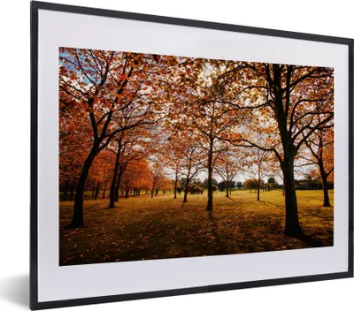 Produktbild von MuchoWow® Gerahmtes Poster Herbst - Herbstblätter - Natur 40x30 cm - Poster mit Schwarzem Bilderrahmen Wandposter Rahmen Foto Bilder - Bilderrahmen - Poster im Rahmen