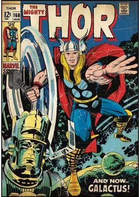 Produktbild von Poster Aufkleber Thor und jetzt Galactus Marvel