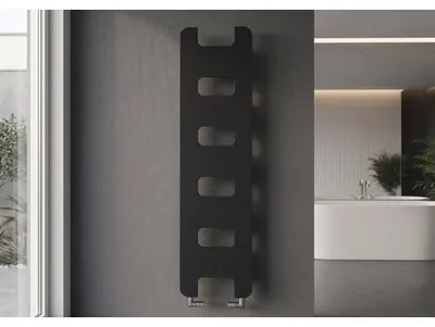 Produktbild von Rotheigner Designheizkörper LADDER 1590 x 450 mm schwarz matt Anschluss Beidseitig unten