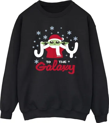 Produktbild von Star Wars - "The Mandalorian Joy To The Galaxy" Sweatshirt für Herren BI46772 (S) (Schwarz)