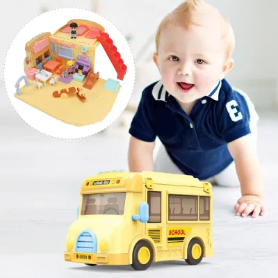 Obrázok produktu pre Hračka školský autobus, pohyblivá, hudobná súprava pre deti