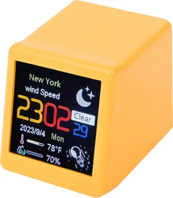 Obrázek produktu pro Meteorologická stanice, chytrá wifi stanice pro předpověď počasí, stolní dotyková obrazovka, DIY kreativní hodiny, teploměr, vlhkoměr pro domácnost, kancelář, ložnici, cestování, elektronické album s animací gif na celou obrazovku
