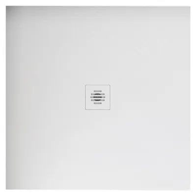 Produktbild von Duschspa 90x90x3cm Quadrat Duschwanne mit Plastik Ablaufabdeckung Ablaufgarnitur Weiß Schiefereffekt Duschtasse