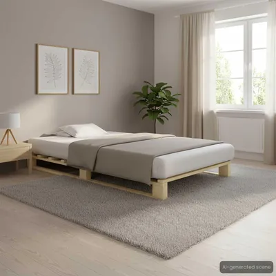 Produktbild von vidaXL Palettenbett Massivholz Kiefer 90×200 cm