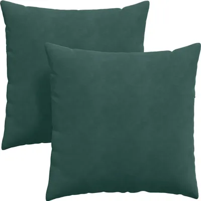 Obrázok produktu pre vidaXL Vankúš na pohovku 2 kusy tmavozelený 80 x 80 cm manšestrová látka