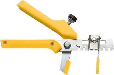 Productafbeelding van Tegel Nivelleertang - Tegelzetters Tang Wiggen - Tegels Vlak Leggen - Herbruikbare Wiggen Compatibel - Voeg 1-3 mm - Geel