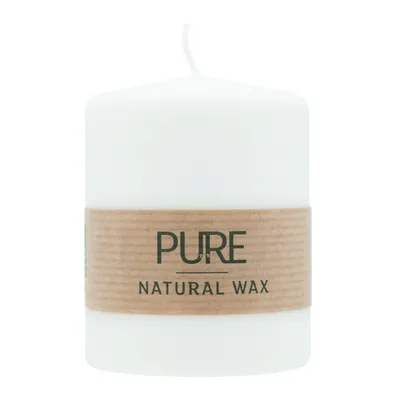 Produktbild von 100% PURE, NATURAL WAX, Stumpenkerze, Natural, WENZEL, 90/70 mm, Brenndauer ca. 38h, 100% plastikfrei