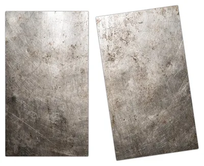 Produktbild von Spritzschutz Herdabdeckplatte Schneidebrett aus Glas Metallmuster 2-Teilig (60x52cm)