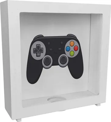 Produktbild von Videospiel-Controller Rahmen Spardose aus Holz - Gamer Sparschwein