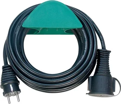 Produktbild von Brennenstuhl Qualitäts-Gummi-Verlängerungskabel IP44 10m schwarz H05RR-F 3G1,5, 1161450