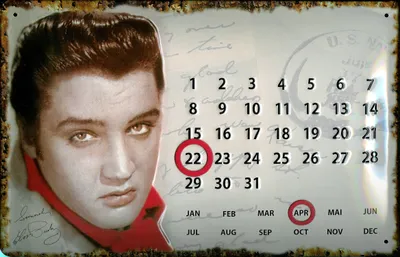 Produktbild von Blechschild Elvis Presley Magnet Kalender Dauerkalender Schild Nostalgieschild