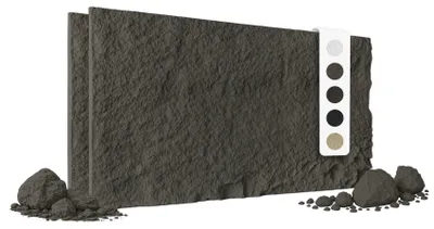 Produktbild von HEXIM Steinoptik Felsen Platten 2 Stück 120x60cm PolyurethanWandverkleidung 1,46 m² 3D Paneele Bruchstein Stone Nachbildung Wandpaneele Wanddeko Steinplatte Felswand Wohnzimmer Innenwand grau (A002-04 Grey)