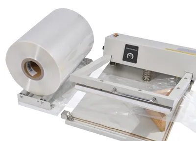 Produktbild von 1x Feinschrumpffolie Halbschlauchfolie PE Polyolefin 600mm x 1067m 19my