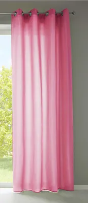 Produktbild von 1er Set Vorhänge Schal Ösen »Berlin« HxB 225x140 cm Pink Blickdicht Microsatin Lichtdurchlässig Uni Matt, 20405N