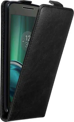 Produktbild von Cadorabo Hülle für Motorola MOTO G4 / G4 PLUS Schutz Hülle in Schwarz Flip Etui Handyhülle Case Cover