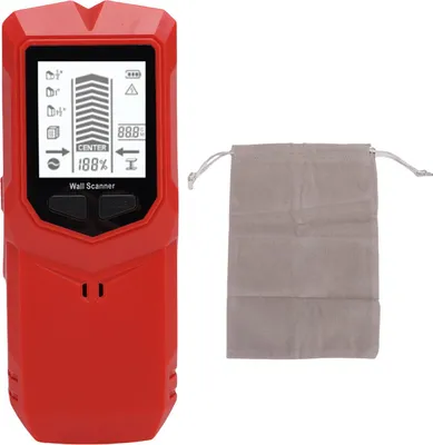 Obrázek produktu pro Detektor šroubů, skenovač stěn, LCD displej, 7v1 detektor dřeva a kovů s 3 nastavitelnými hloubkami pro trámy, trubky, elektrické vedení