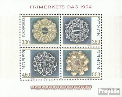 Produktbild von Briefmarken Norwegen 1994 Mi Block21 (kompl.Ausg.) postfrisch Trachtensilber