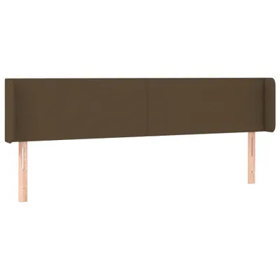 Produktbild von vidaXL Kopfteil mit Ohren Dunkelbraun 203x16x78/88 cm Stoff