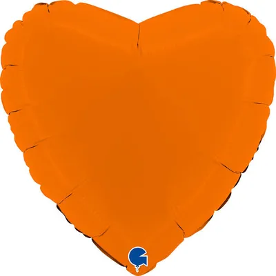 Immagine prodotto di Palloncino in foil - Cuore arancione opaco 46 cm, Grabo