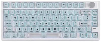 Zdjęcie produktu dla Klawiatura mechaniczna Epomaker HE75 V2 Jade HE Switch biały-kremowy/white-creamy
