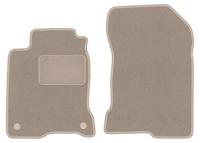 Produktbild von Velours-Fußmatten vorne für Renault Laguna III 2007-2015 (Coupé) – 2-tlg, Beige, passgenau – Wielganizator LUX