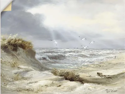 Produktbild von ARTland Wandbild, selbstklebend Dünen an der stürmischen See Größe: 80x60 cm