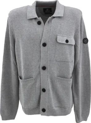Produktbild von 33196 Lerros, ,  Herren Strickjacke, mittlerer Glattstrick, hellgrau, M