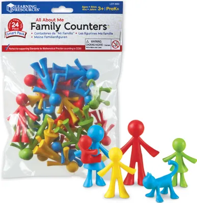 Obrázok produktu pre Learning Resources All About Me Family Counters Smart Pack, 3 rok / roky, Plast, Viacfarebný