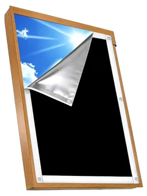 Produktbild von Fensterverdunkelung - Dachfensterrollo – Verdunklungsrollo ohne Bohren 100% blickdicht – Fensterjalousien UV- und Hitzeschutz-Rollos für Velux- und Roto-Fenster in verschiedenen Größen