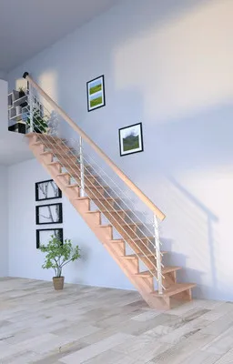 Obrázek produktu pro Schodiště Pertura Atanas Lepené dřevo buk bez podstupnic buk rovné 100 cm 13/14