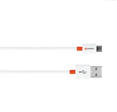 Zdjęcie produktu dla Skross 2.700202-E, 1 m, Micro-USB A, USB A, USB 2.0, Biały