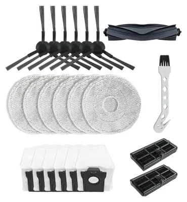 Produktbild von Ersatzteilset für Dreame L10s Pro Ultra Heat / X30 Ultra Roboterstaubsauger: Hauptbürste, Staubbeutel, Tücher, Filter