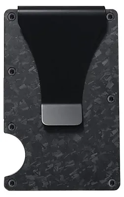 Produktbild von Kartenetui - C1906H1 Slim-Geldbörse - RFID-Schutz - Kohlefaser - Metall - Kreditkartenetui - Schwarz 1