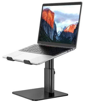 Obrázok produktu pre Hliníkový stojan na notebook, ergonomický, nastaviteľný, čierny