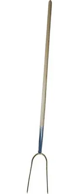 Produktbild von Ballengabel, 2 Zinken, 310x160 mm, Stiel 1350 mm gold lackiert