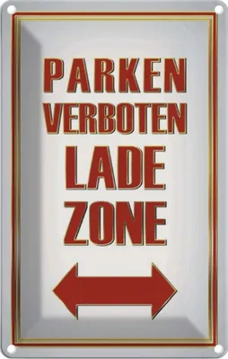 Produktbild von vianmo Blechschild 30x20 cm Parken verboten Ladezone Warnschild Hinweisschild Sicherheit Vorsicht
