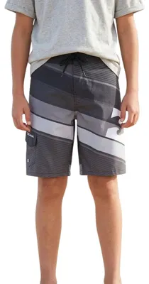 Image de Short de bain pour garçon Billabong Slice, rayures grises, taille 164