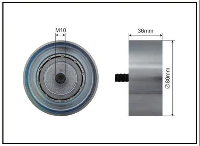 Produktbild von CAFFARO 500617 Spannrolle Keilrippenriemen 80mm