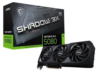 Immagine prodotto di MSI GEFORCE RTX 5080 16G SHADOW 3X OC scheda video NVIDIA 16 GB GDDR7