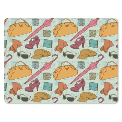 Produktbild von MuchoWow® Mauspad Mousepad Kleidung - Regenschirm - Jahreszeiten - Design 23x19 cm - Mousepads - Maus Mat - Pad - Mausunterlage - Schreibtischunterlage - Mauspad