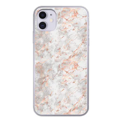 Produktbild von MuchoWow® Handyhülle Schutzhülle Hülle für iPhone 11 Roségold - Marmor - Weiß - Gemustert Silikon Softcase Handy Hülle - Handytasche