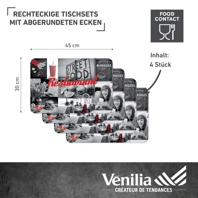 Produktbild von Tischset Restaurant, 45x30cm, 4 Stück
