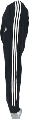 Produktbild von Adidas Essentials French Terry Tapered Cuff 3 Stripes Joggers Hose Schwarz Weiss