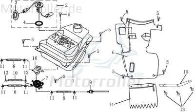 Produktbild von Tankverkleidung unten YY50QT-28 2Takt 50ccm 1010352