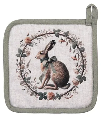 Produktbild von Clayre & Eef Topflappen 20x20 cm Beige Baumwolle