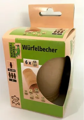 Produktbild von Lederwürfelbecher mit 6 Würfeln