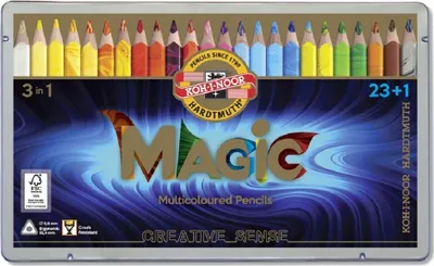 Zdjęcie produktu dla Kredki Magic Trio 3408/24 23+ 1 Kol. Op.metal.1514